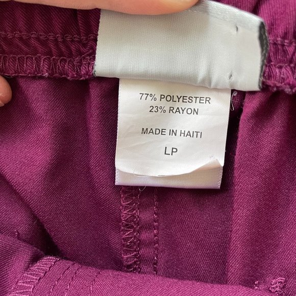 Grey's Anatomy™ by Barco Women's Riley Scrub Pant in Wine - Women's Large Petite - Picture 3 of 4